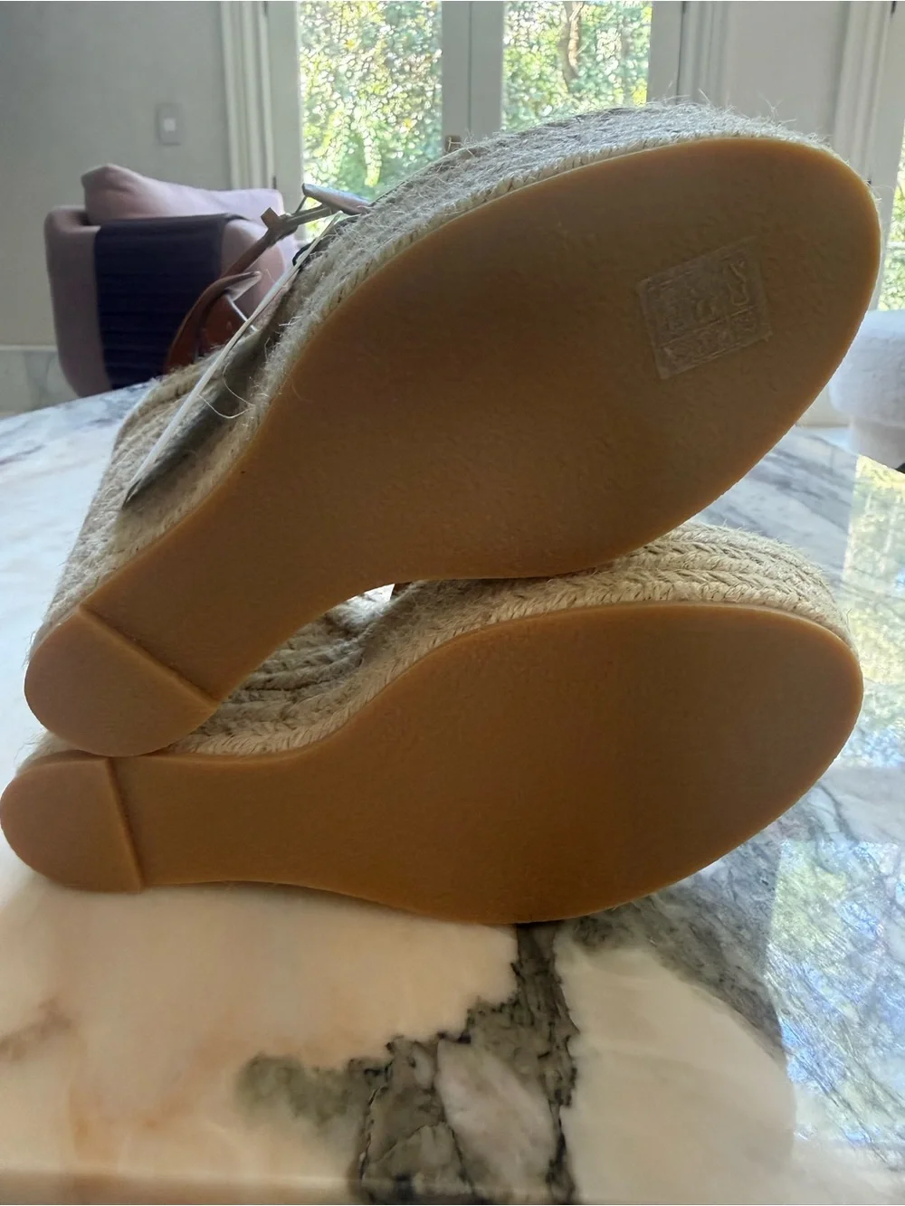 Saint Laurent Braided Espadrille Wedge Sandals - Brown